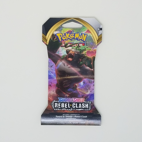 NIB Pokemon Trading Card Game Booster Pack Sword & Shield Rebel Clash Sealed - Picture 1 of 6